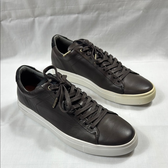 Men's Brown Leather Sneakers - Picture 2 of 7